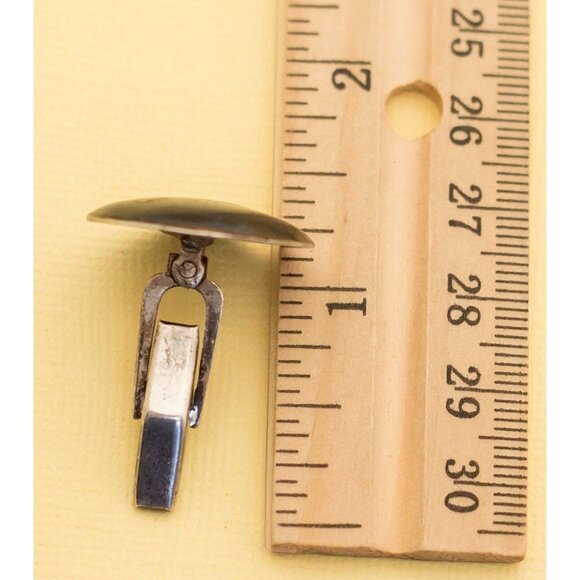 Vintage Mid Century Black Sterling Silver Cuff Links i15 - Picture 4 of 4